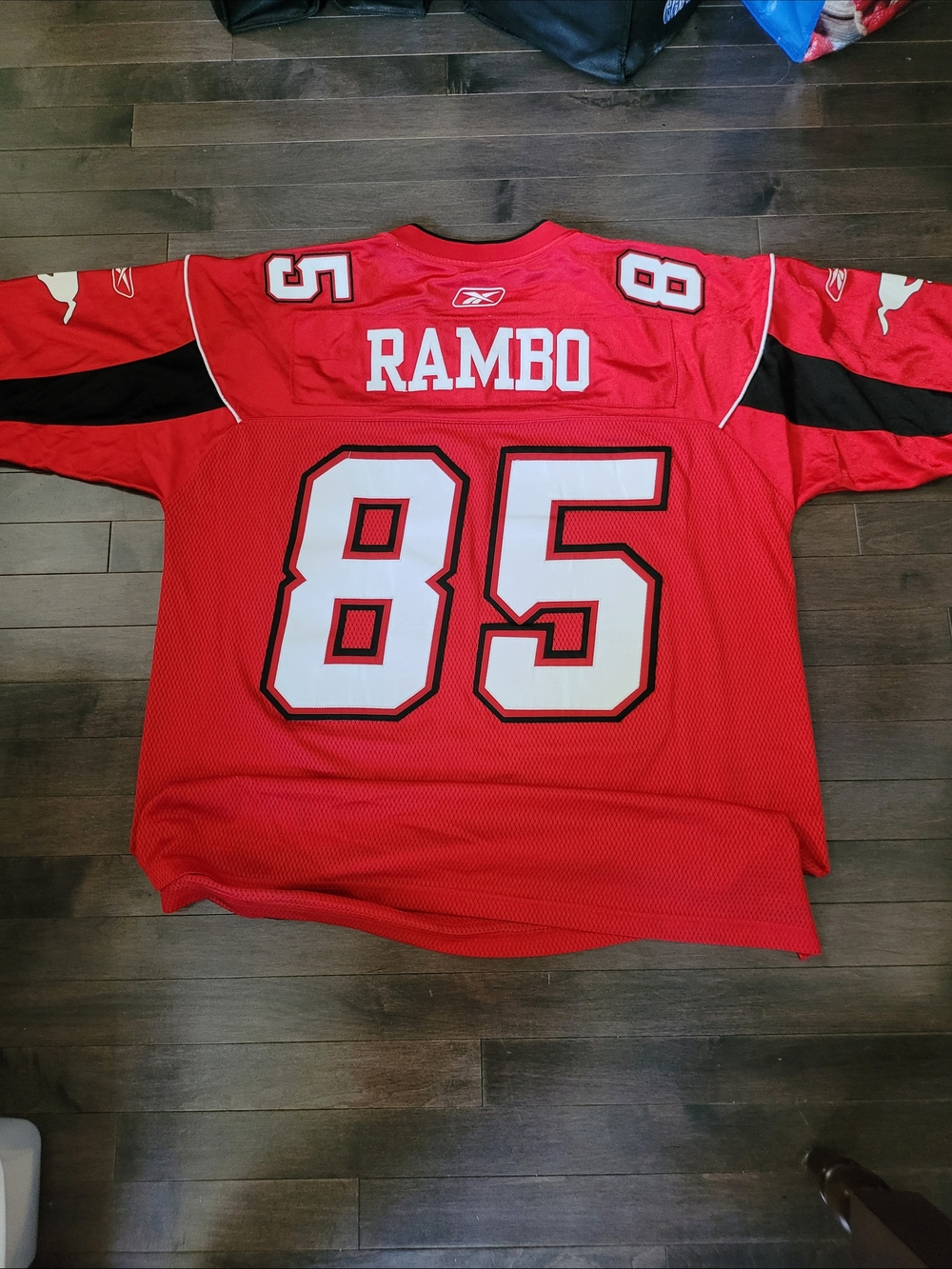 Vintage Calgary Stampeders Reebok Ken-Yon Rambo #85 Jersey